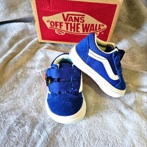 Vans Autism Acceptance ComfyCush Old Skool Sneakers True Blue Mesh Velcro NIB